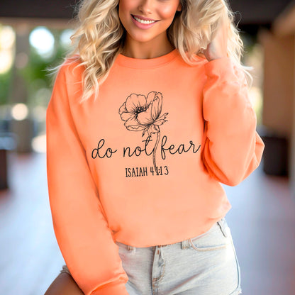 Do not fear blk flower-DTF