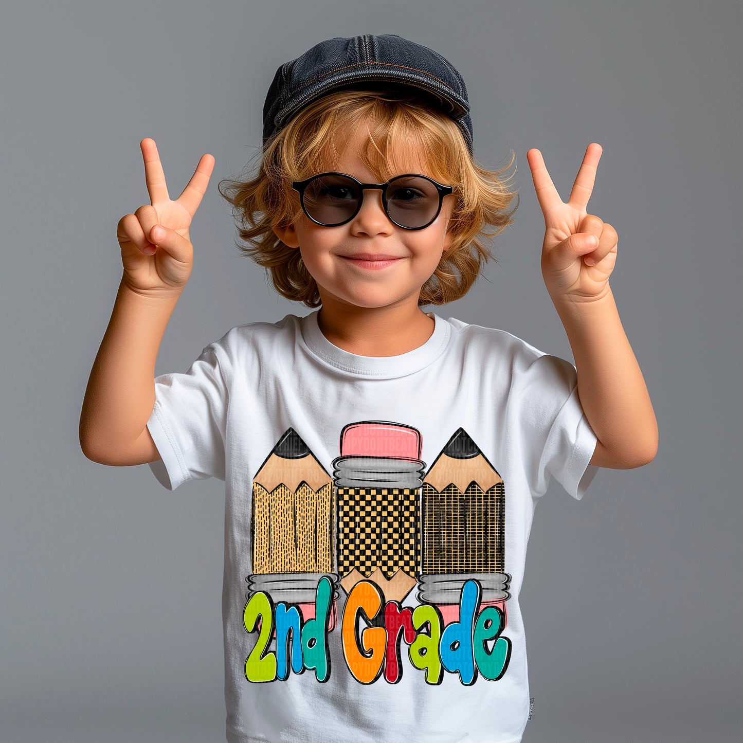 Boy Doodle Pencil back to school (DROPDOWN) -DTF&UV