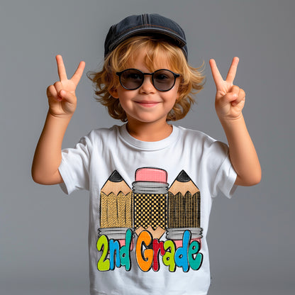 Boy Doodle Pencil back to school (DROPDOWN) -DTF&UV