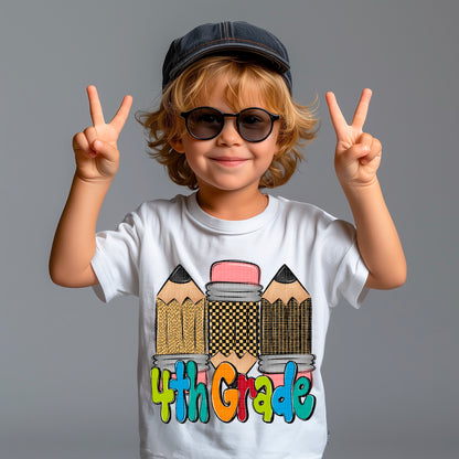 Boy Doodle Pencil back to school (DROPDOWN) -DTF&UV