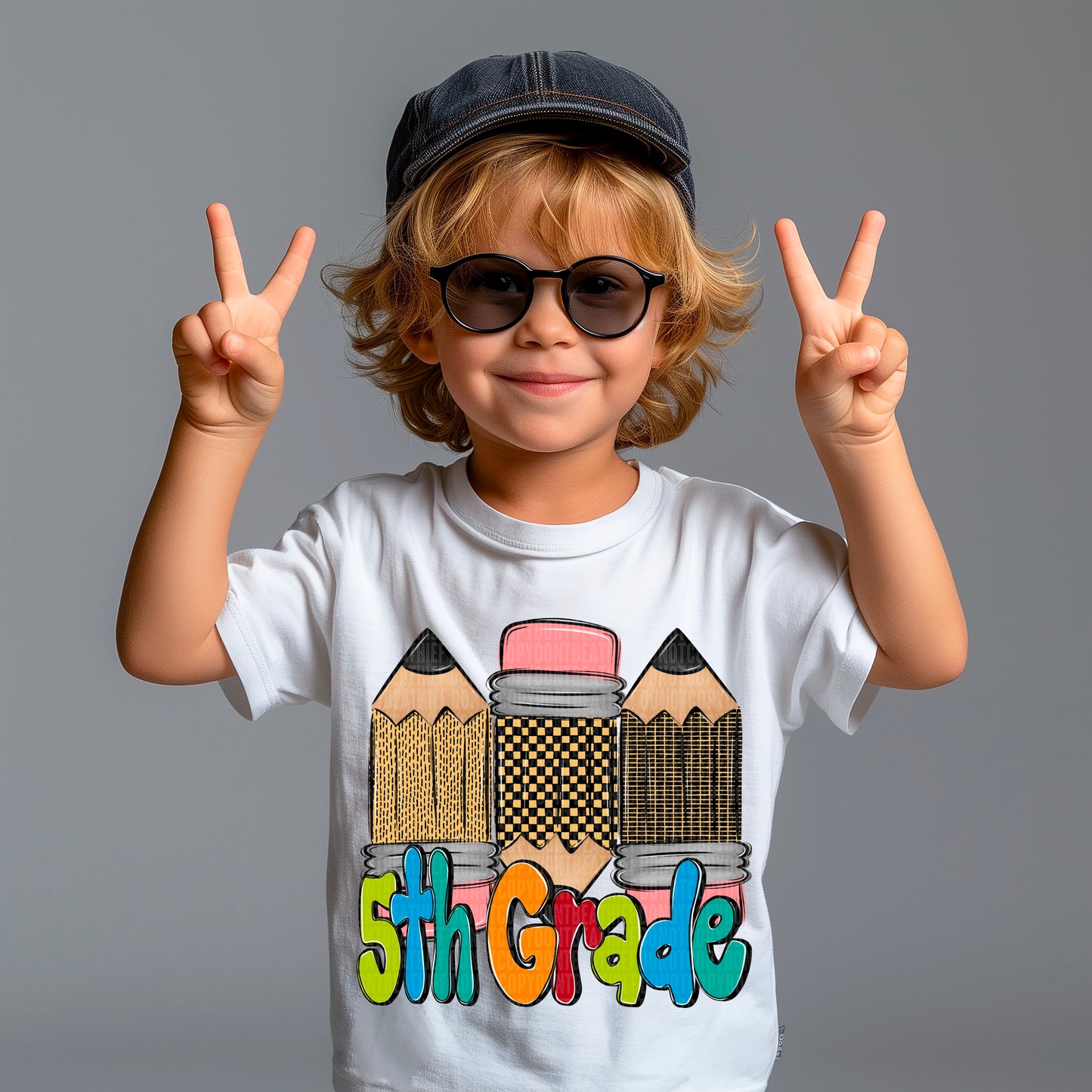 Boy Doodle Pencil back to school (DROPDOWN) -DTF&UV