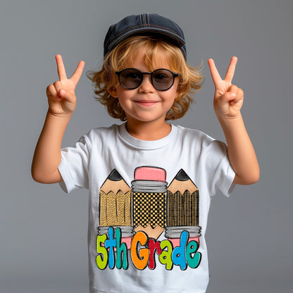 Boy Doodle Pencil back to school (DROPDOWN) -DTF&UV