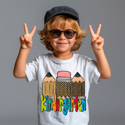 Boy Doodle Pencil back to school (DROPDOWN) -DTF&UV