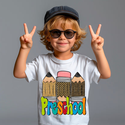 Boy Doodle Pencil back to school (DROPDOWN) -DTF&UV