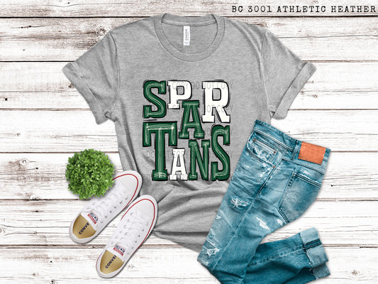 Spartans Green and White - DTF