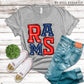 Rams Red and Royal Blue - DTF