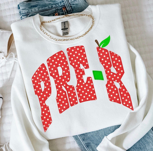 Red with white polka dots GRADE-Pre K-DTF&UV