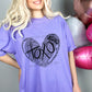 XOXO Heart Repeated Blk DTF