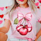 Cherry With Pink Bow - DTF