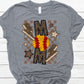 Mom softball leopard bolt-DTF