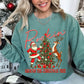Rockin around the Christmas tree Santa reindeer-DTF