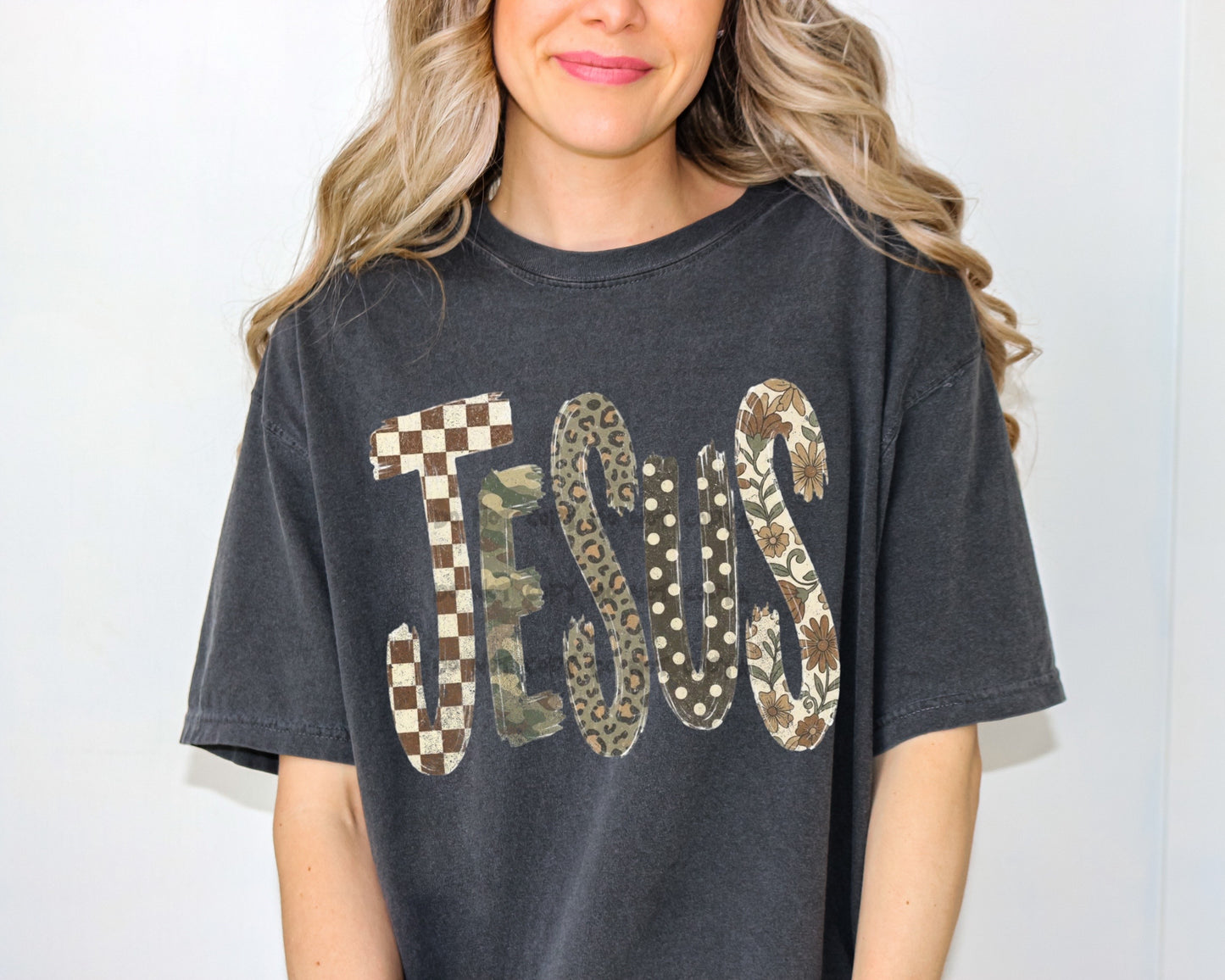 Jesus checkered camo leopard patterns -DTF DEAL