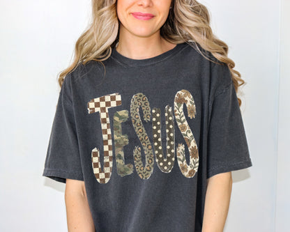 Jesus checkered camo leopard patterns -DTF DEAL