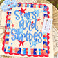 Stars and Stripes border-DTF&UV
