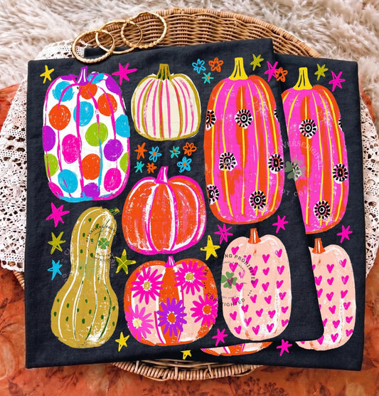 Preppy pink pumpkins -DTF&UV
