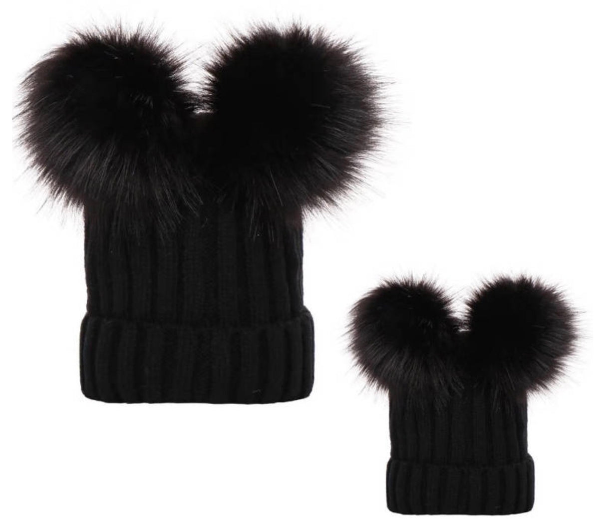 Double Pom Embroidered Beanie-Pre Order