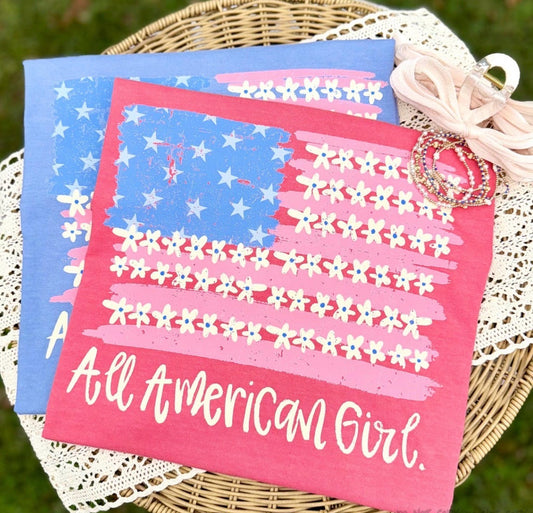All American Girl flag- DTF&UV
