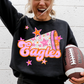 CHEER Pink Orange Stars Mascot (Dropdown)- DTF&UV
