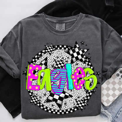 Neon checker Mascots(Dropdown)-DTF