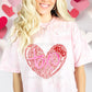 XOXO Heart Repeated Pink DTF