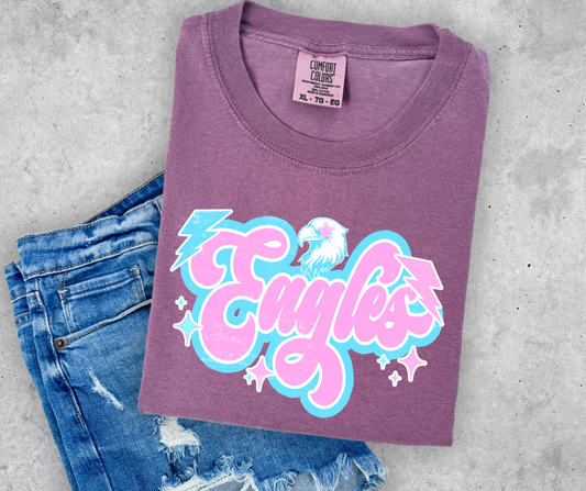 Eagles pink blue bolts-DTF