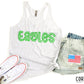 Eagles Green W Wht - DTF