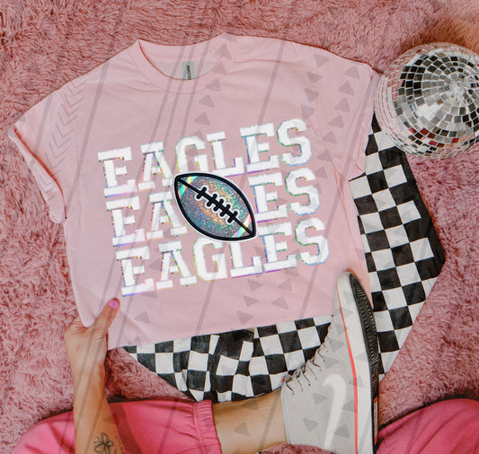 Eagles Football faux shimmer-DTF