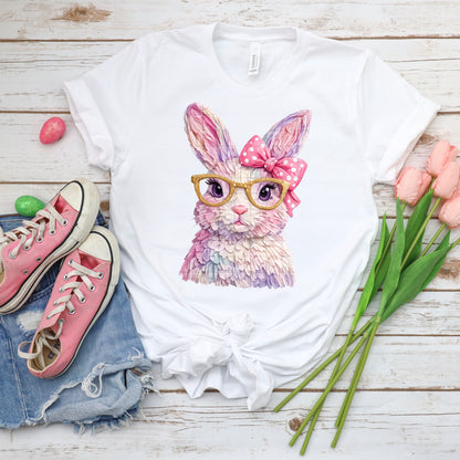 Easter Bunny pink purple with bow- DTF&UV