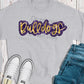 Bulldogs sequin purple gold-DTF