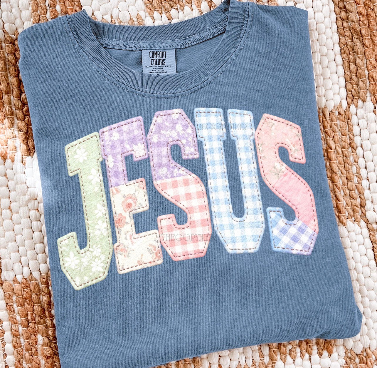 Jesus faux embroidery -DTF&UV