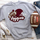 Aggies football stitched-DTF