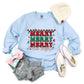 Merry And Bright Checkered Snowflakes - DTF