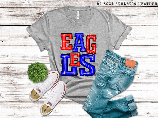 Eagles Red And Royal - DTF