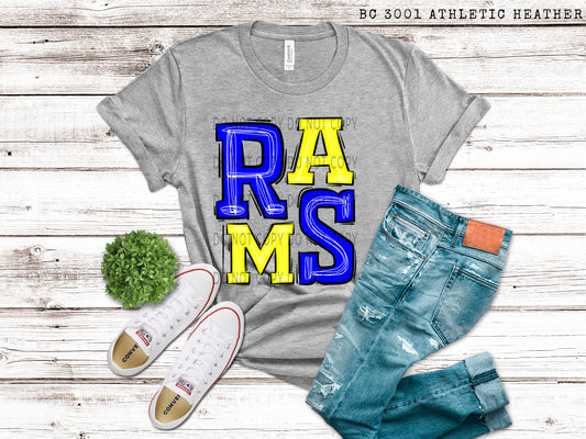 Rams Blue and Yellow - DTF