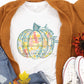 Happy fall floral pumpkin-DTF