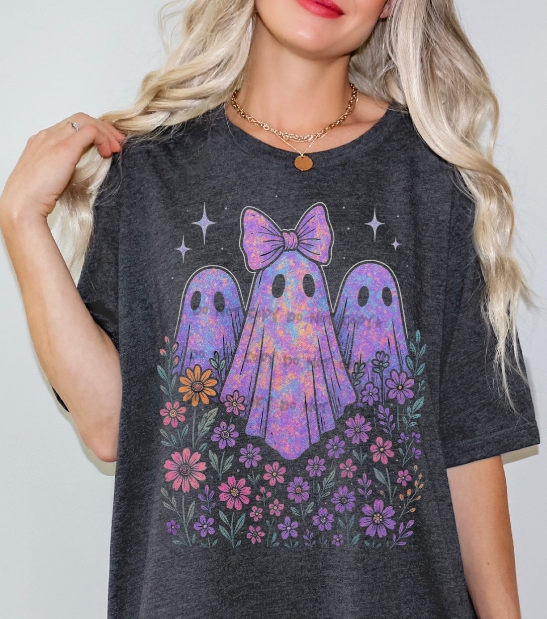 Translucent ghosts with flowers- DTF&UV