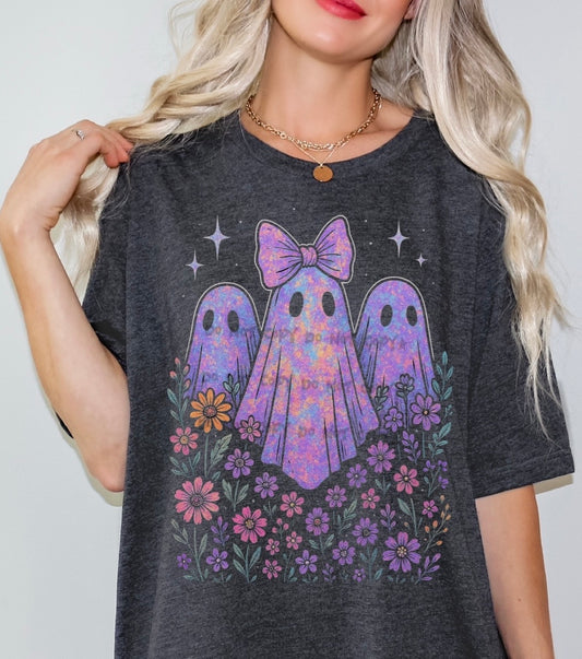 Translucent ghosts with flowers- DTF&UV