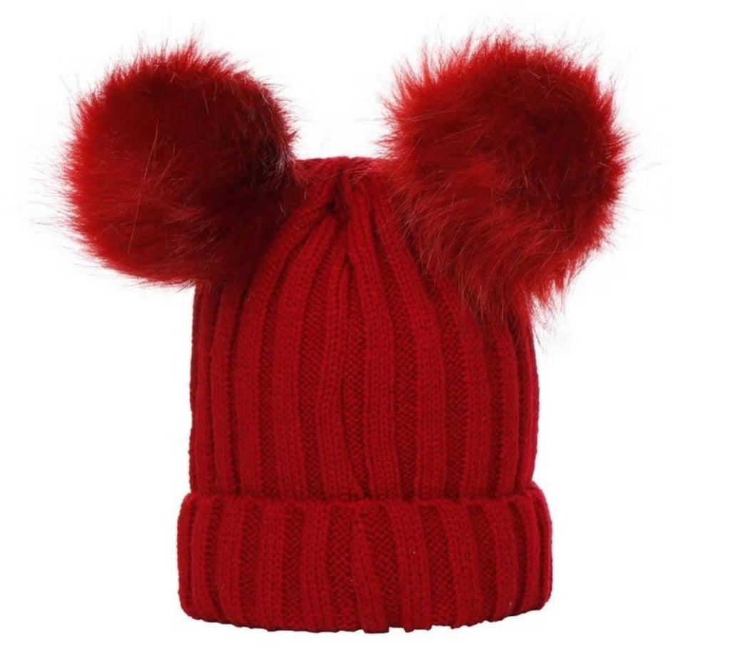 Double Pom Embroidered Beanie-Pre Order