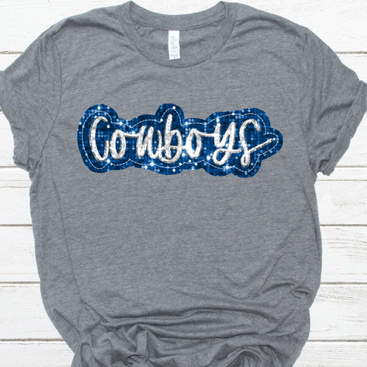 Cowboys sequin-DTF
