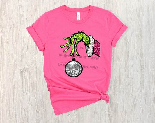 Hand with disco ball -DTF