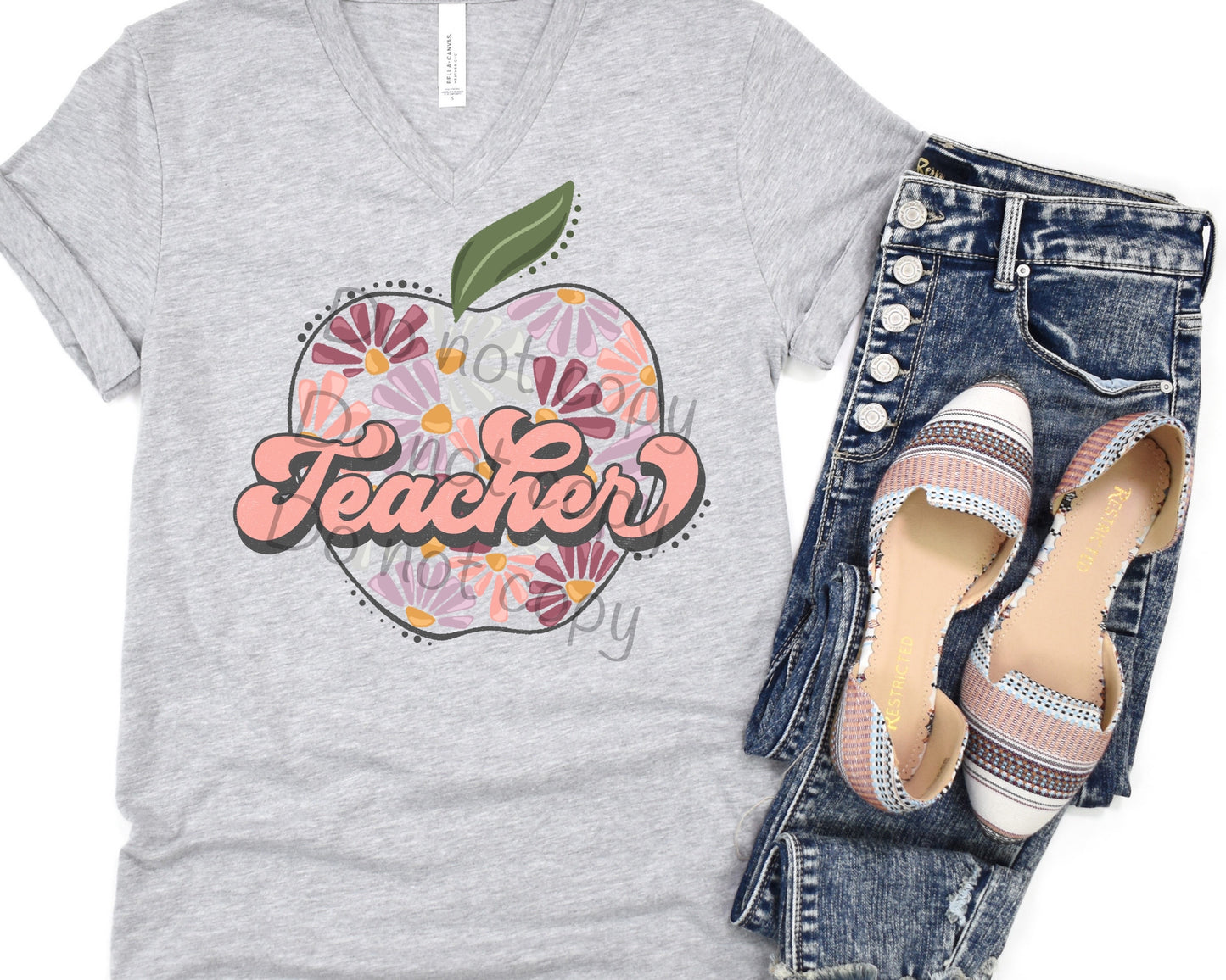 Teacher on apple flowers-DTF