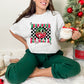 Dead Inside But Jolly AF Happy Face Checkered Distressed - DTF