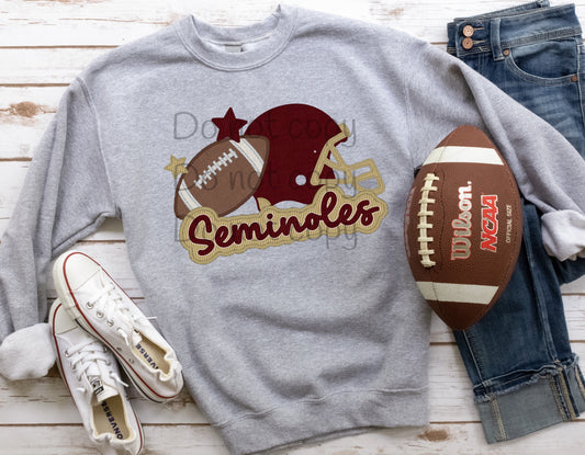 Seminoles football stitched-DTF