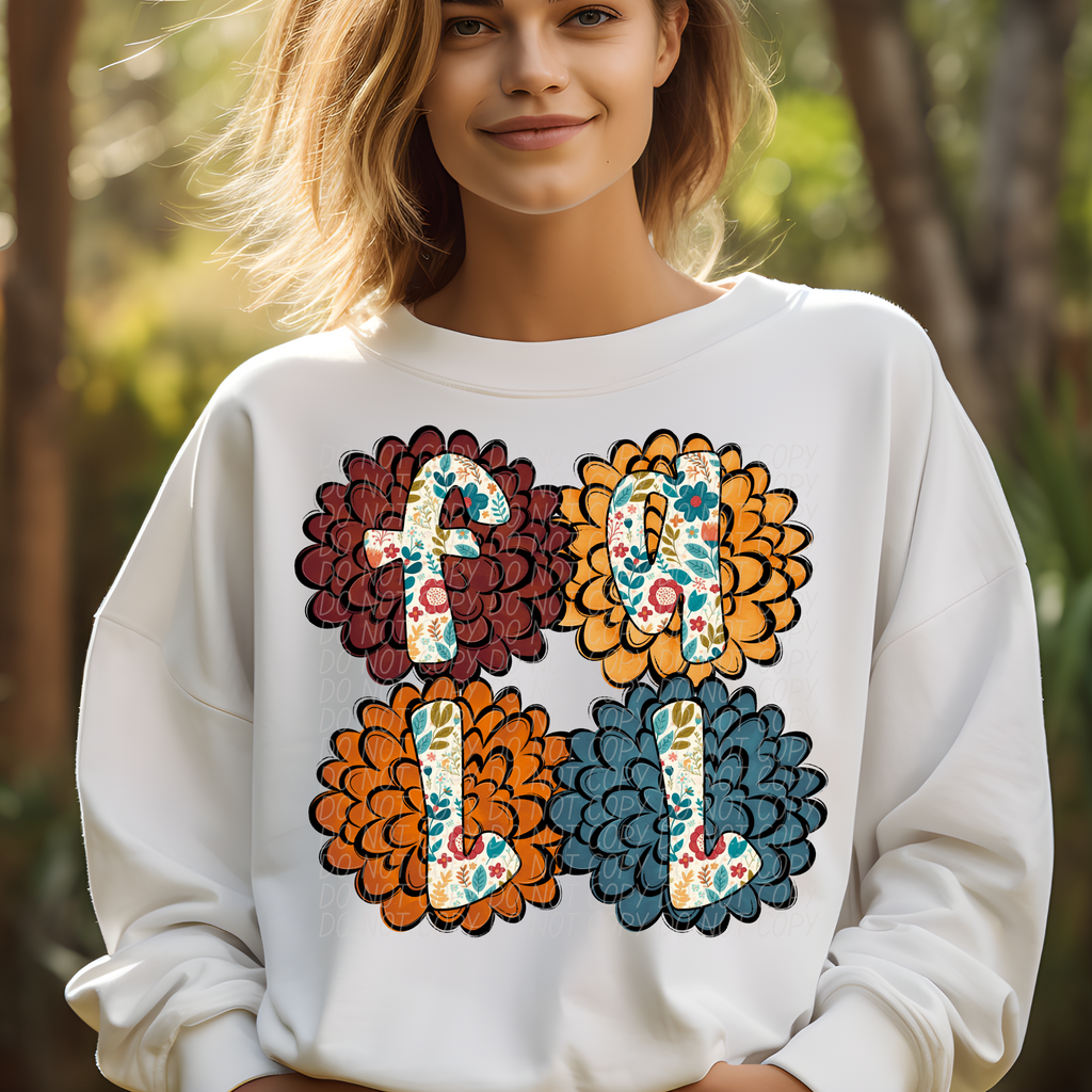 FALL FLOWERS-DTF&UV