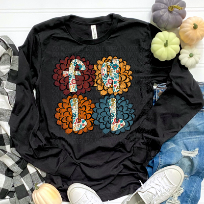 FALL FLOWERS-DTF&UV