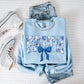 Faith blue bow-DTF