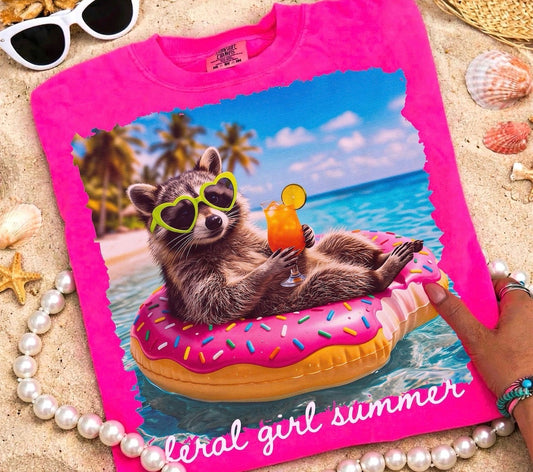 Feral girl summer donut tube- DTF&UV
