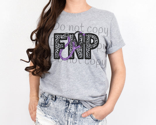 FNP purple sequin stethoscope-DTF