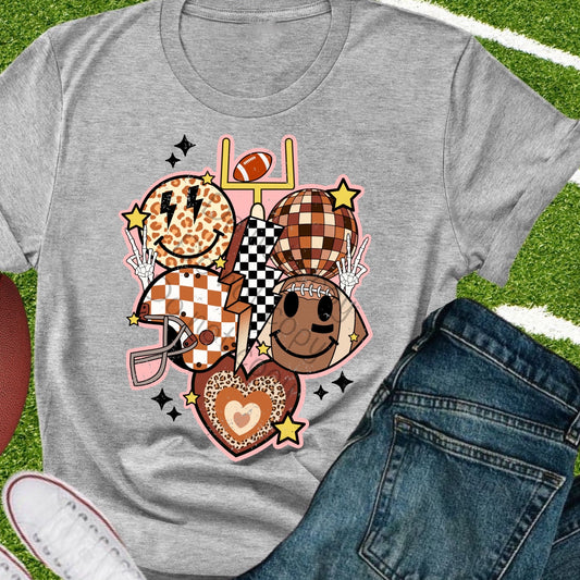 Football collage retro grunge-DTF