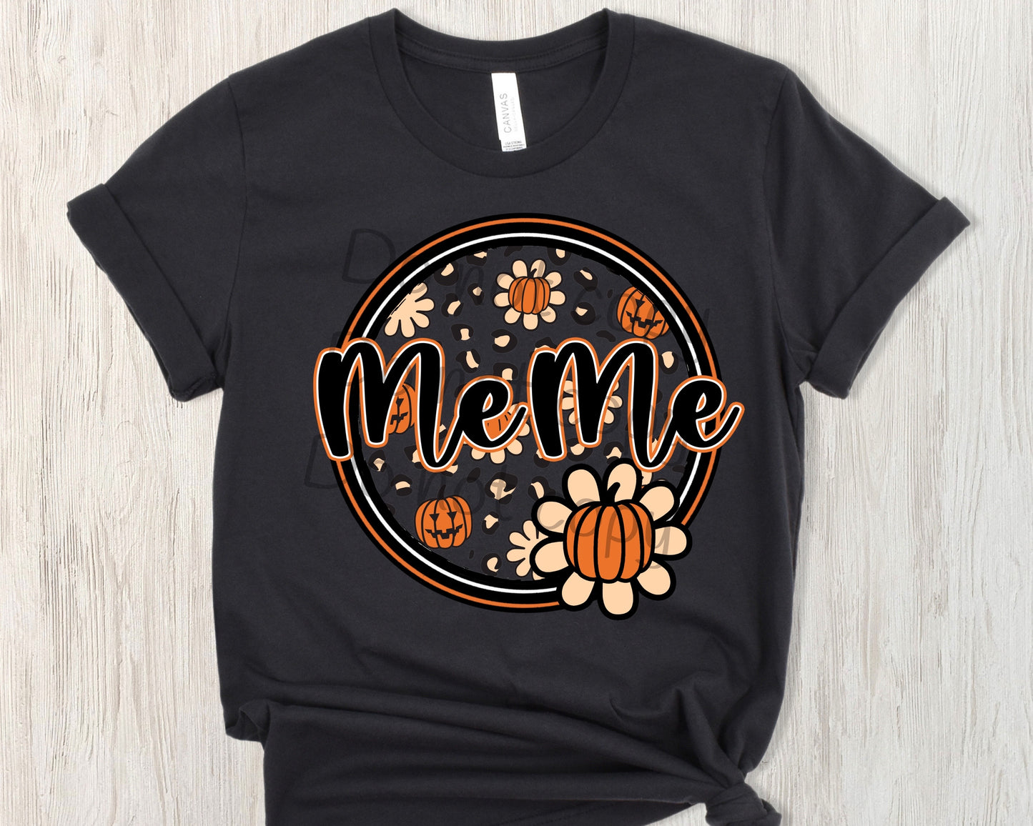 Pumpkin name circle MeMe-DTF